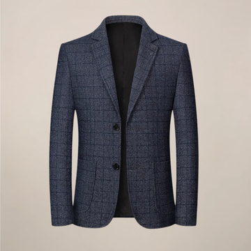 Men’s Slim Fit Plaid Blazer – Vintage Check Tailored Jacket