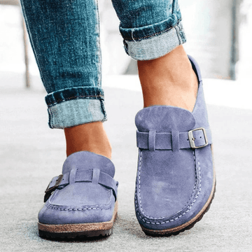 Women's Ergonomic Suede Clogs Cork Sole