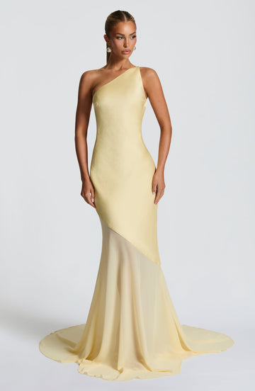 Women's One Shoulder Cutout Mermaid Maxi Dress