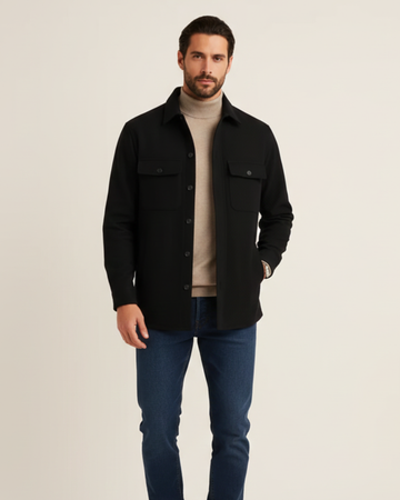 Men's Overshirt - Long Sleeve - Button Front