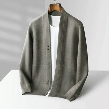 Men’s Button-Front Knit Cardigan – Smart Casual Layering Essential