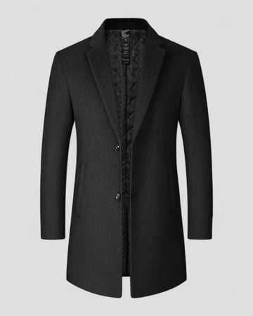 Men’s Long Trench Coat – Smart Casual Overcoat for Winter Elegance