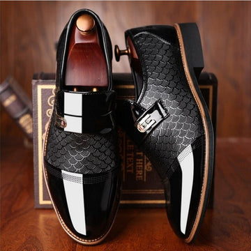 Men’s Patent Dress Shoes – Buckled Formal Foot Wear