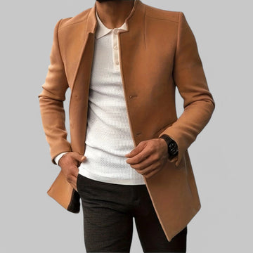 Men’s Smart Casual Coat – Minimalist Button Winter Coat