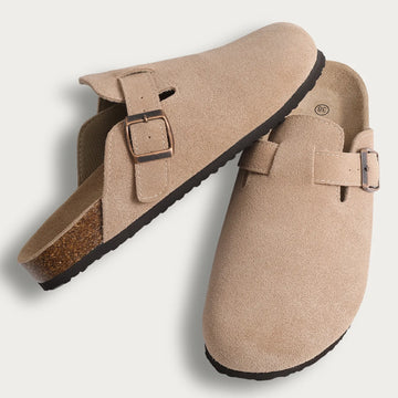 Men’s Suede Buckle Clogs – Slip-On Comfort with Smart-Casual Edge