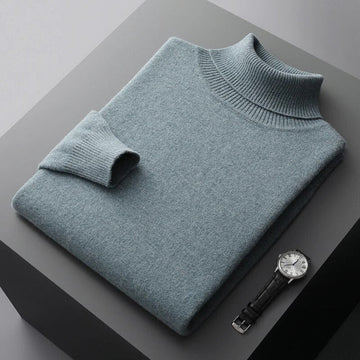 Men’s Turtleneck Sweater – Classic Slim Fit Knit Wear