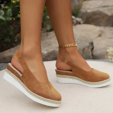 Women's Orthopedic Slingback Espadrille Platform Penny Loafers