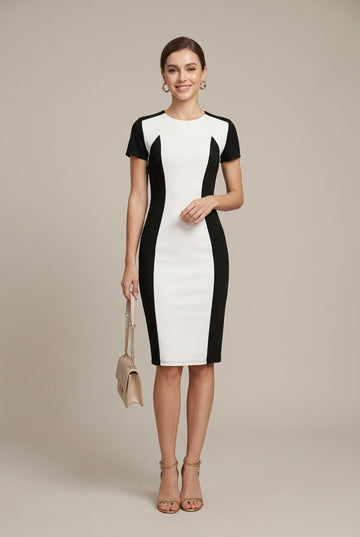 Women's Bodycon Midi Dress V-Neck