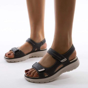 Women's Orthopaedic Platform Sandals - Velcro Strap Open Toe